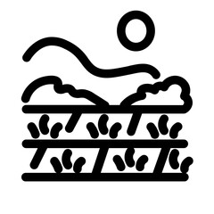 Agriculture Farm Field Food Harvest Plant Rice Icon
