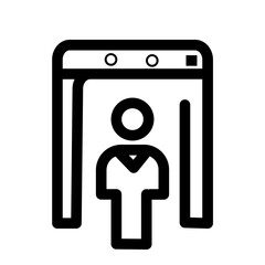 Airport Detector Inspection Security Icon