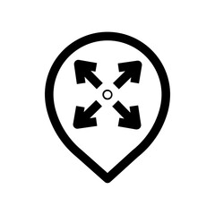 Obraz premium All Style Navigation Pin Map Direction Maps Gps Arrow Icon