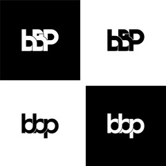 bbp letter initial monogram logo design set