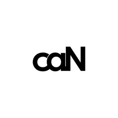 can typography letter monogram logo design