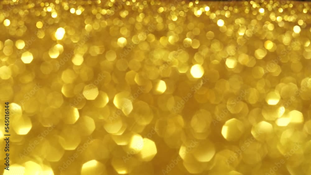 Poster Abstract golden texture in blurry light for background animation. Glitter pattern for video effect, transition and overlay