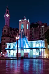 Tableaux ronds sur plexiglas Anti-reflet Buenos Aires Cabildo at night in Buenos Aires, Argentina