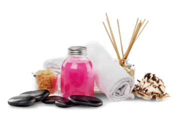 Beautiful spa composition isolated on white background