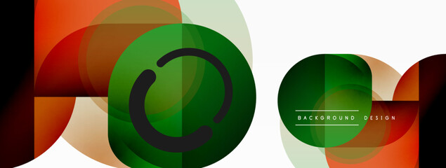 Obraz premium Creative geometric wallpaper. Minimal circle triangle and square line abstract background. Vector illustration for wallpaper banner background or landing page