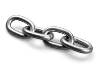 Chain Links, Shows a metal chain link segment