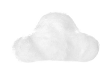 Heap of soft cotton wool on white background