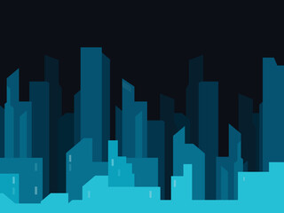 Silhouette skyline illustration