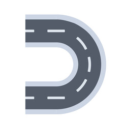 top view road elements vector for creating a route on the navigation map