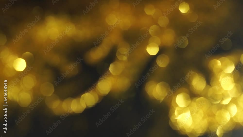 Poster Abstract golden texture in blurry light for background animation. Glitter pattern for video effect, transition and overlay