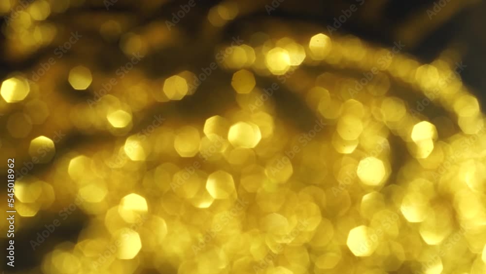 Poster Abstract golden texture in blurry light for background animation. Glitter pattern for video effect, transition and overlay