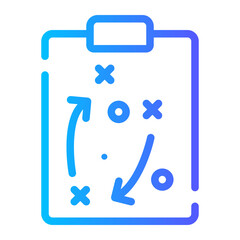 tactical board gradient icon