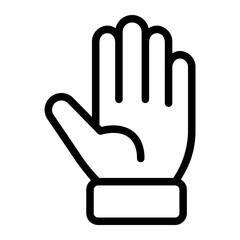 sports gloves line icon