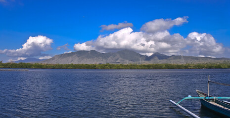 Traditional fishing boats, Menjangan Island, Bali, Indonesia