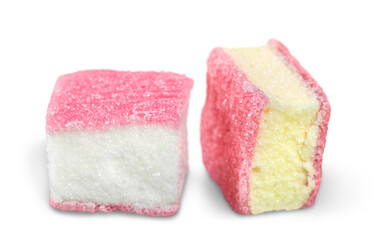 Colorful candies isolated on white background