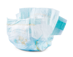 Stack classic of diapers. child's underpants