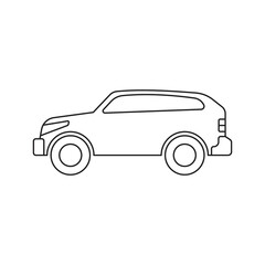 SUV car icon design. isolated on white background. vector illustration