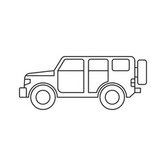 SUV car icon design. isolated on white background. vector illustration