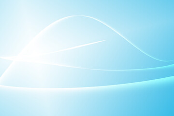 Abstract blue background with white light lines. 
Various curves according to the imagination of movement.
With copy space.