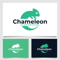 chameleon logo vector design template © Farid