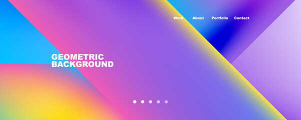 Geometric abstract background, line with fluid colors. Vector Illustration For Wallpaper, Banner, Background, Card, Book Illustration, landing page