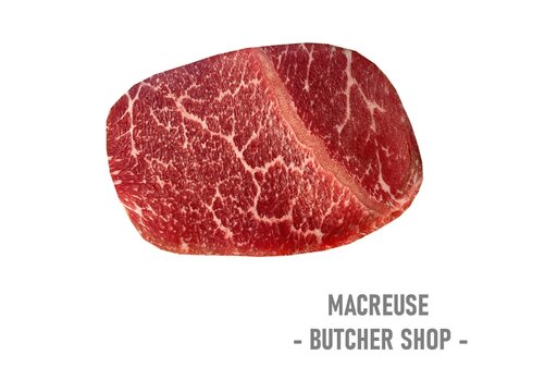 Fresh macreuse beef isolate on white background.