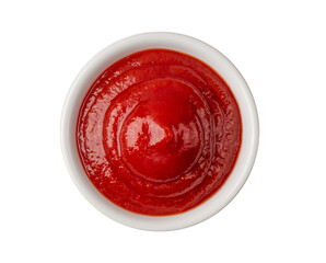 Tomato sauce in a bowl isolated on transparent png