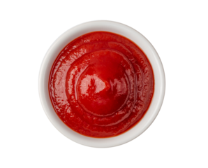 Tomato sauce in a bowl isolated on transparent png