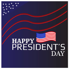 Background president's day.President's Day banner, blue red white with stars background.