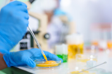 Modern Medical Research Laboratory: Stem cell researcher working in laboratory Study on Stem Cells...