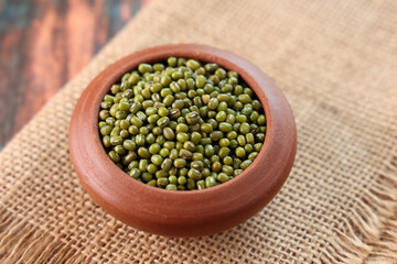 Green gram dal Pile of moong, green gram pulse seeds