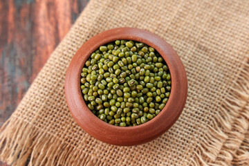 Green gram dal Pile of moong, green gram pulse seeds