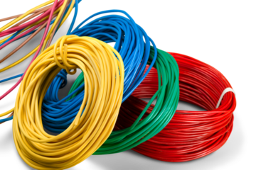 Rolls colorful power copper electrical wire