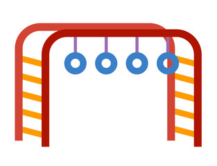 Kid Monkey Bars flat icon vector image.