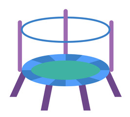 Trampoline jumping park joy flat icon vector image.