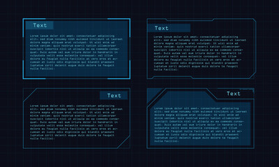 Hud frame futuristic game target borders scifi empty banners for text