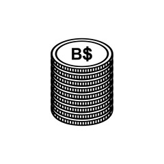 Brunei Darussalam Currency Icon Symbol. Brunei Dollar, BND Sign. Vector Illustration