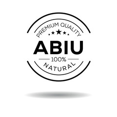 Obraz premium Creative (Abiu), Abiu label, vector illustration.
