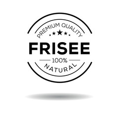 Creative (Frisee), Frisee label, vector illustration.