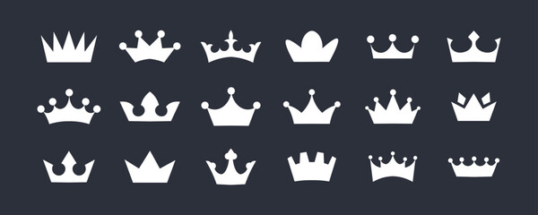 Crown set icon vector illustration