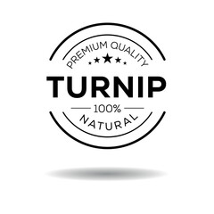 Creative (Turnip), Turnip label, vector illustration.