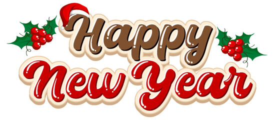 Happy New Year 2023 text for banner design