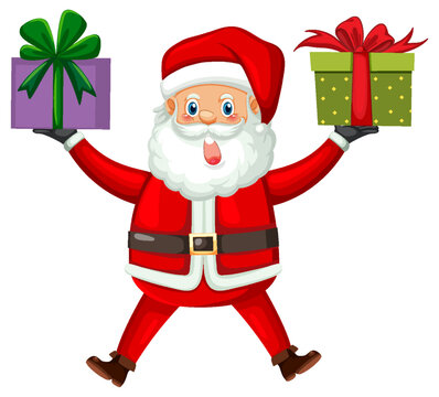 Santa Claus sending gifts