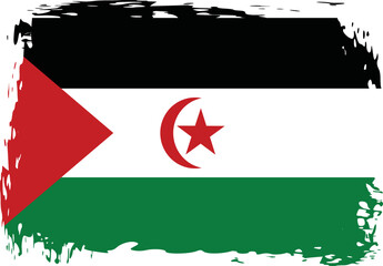 Grunge Western Sahara flag.flag of Western Sahara,banner vector illustration. Vector illustration eps10.