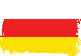 Grunge South Ossetia flag.flag of South Ossetia,banner vector illustration. Vector illustration eps10.