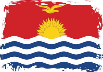 Grunge Kiribati flag.flag of Kiribati,banner vector illustration. Vector illustration eps10.