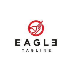 Eagle Line Art Logo Template Inspiration