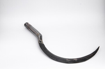 scythe on a white background