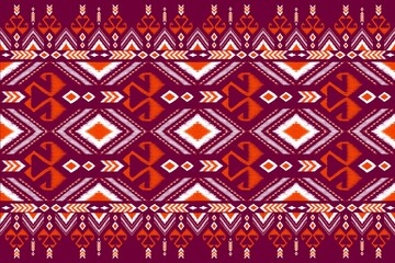 Beautiful neckline embroidery.geometric ethnic oriental pattern traditional on black background.Aztec style,abstract,illustration.design for texture,fabric,fashion women wearing,clothing,print.