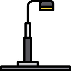 Lamp post filled outline icon